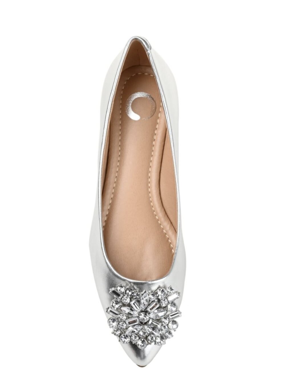 Journee Collection Women's Wide Width Renzo Flat Silver 6.5W NWOB - Picture 6 of 8